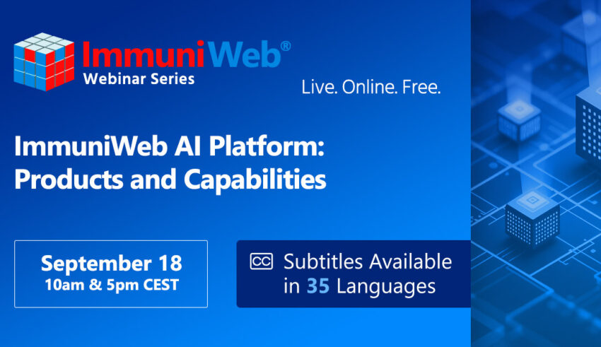 ImmuniWeb AI Platform.